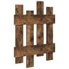vidaXL Wall-Mounted Coat Rack Wall-mounted Smoked Oak 60 x 3 x 82 cm