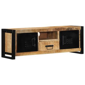vidaXL TV Cabinet 100x30x35 cm Solid Rough Wood Mango