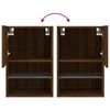 vidaXL TV Cabinets with LED Lights 2 pcs Brown Oak 40.5x30x60 cm