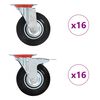 vidaXL 32 pcs Swivel Casters 125 mm