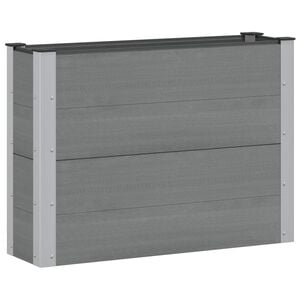 vidaXL Garden Raised Bed Grey 100 x 30 x 72 cm WPC and Aluminium