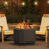vidaXL Smokeless Fire Pit Black 58 x 58 x 51 cm Cold-rolled Steel