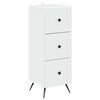 vidaXL Drawer Cabinet White 33 x 34.5 x 90 cm Engineered Wood