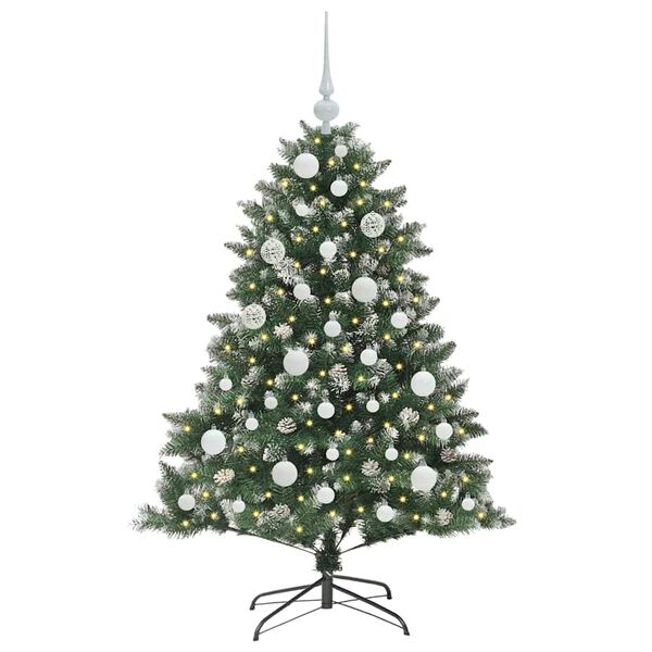 vidaXL Artificial Christmas Tree with 150 LEDs with Stand Green 120 cm