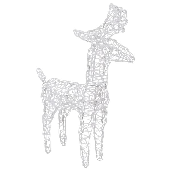 vidaXL Christmas Reindeers 2 pcs Multicolour 80 LEDs Acrylic