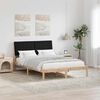vidaXL Bed Frame with Headboard Black 140 x 200 cm Solid Pine Wood