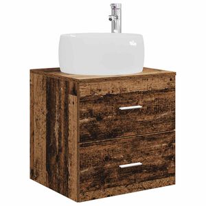 vidaXL Wall-Mounted Sink Vanity Old Wood 49.5 x 44.5 x 66 cm