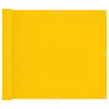 vidaXL Balcony Screen Yellow 100 x 300 cm Oxford Fabric