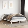 vidaXL Bed Frame without Mattress White 150x200 cm King Size Solid Wood Pine