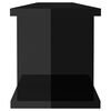 vidaXL Wall Shelf 2 pcs High Gloss Black 90x18x20 cm Engineered Wood