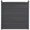 vidaXL Fence Panel Set Grey 180x186 cm WPC
