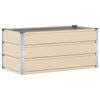 vidaXL Planter Ivory 100 x 50 x 45 cm Galvanised Steel