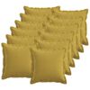vidaXL Throw Pillow 12 pcs HOUTEN Light Green 40 x 40 cm Faux Linen