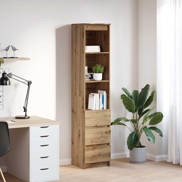 vidaXL Highboard Artisan Oak 37.5x35x180 cm Engineered Wood