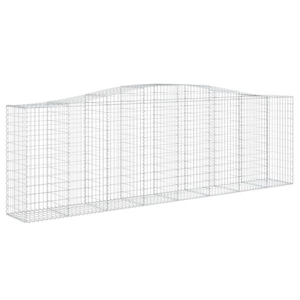 vidaXL Arched Gabion Basket 400x50x120/140 cm Galvanised Iron