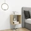 vidaXL Wall Cabinet White and Sonoma Oak 37x37x37 cm Engineered Wood