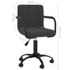 vidaXL Swivel Office Chair Black Velvet