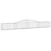 vidaXL Arched Gabion Baskets 15 pcs 400x30x40/60 cm Galvanised Iron
