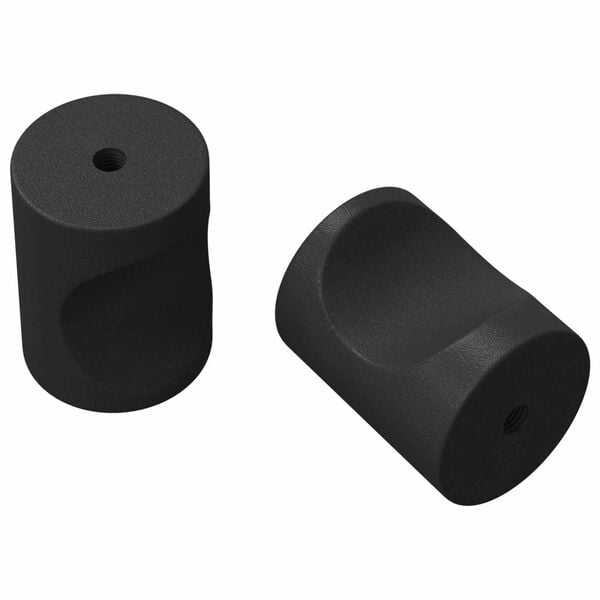 vidaXL Cabinet Knobs 2 pcs Black M4 x 12 mm Iron