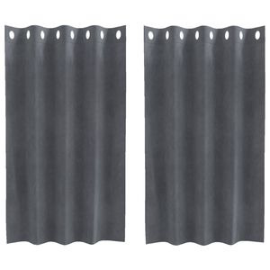 vidaXL Blackout Curtains 2 pcs Light Grey 140 x 140 cm Velvet