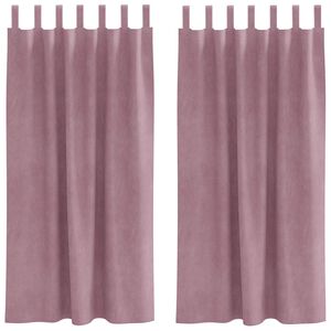 vidaXL Blackout Curtains 2 pcs Dark Pink 140 x 175 cm Velvet