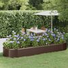 vidaXL Garden Raised Bed Galvanised Steel 322x100x36 cm Brown