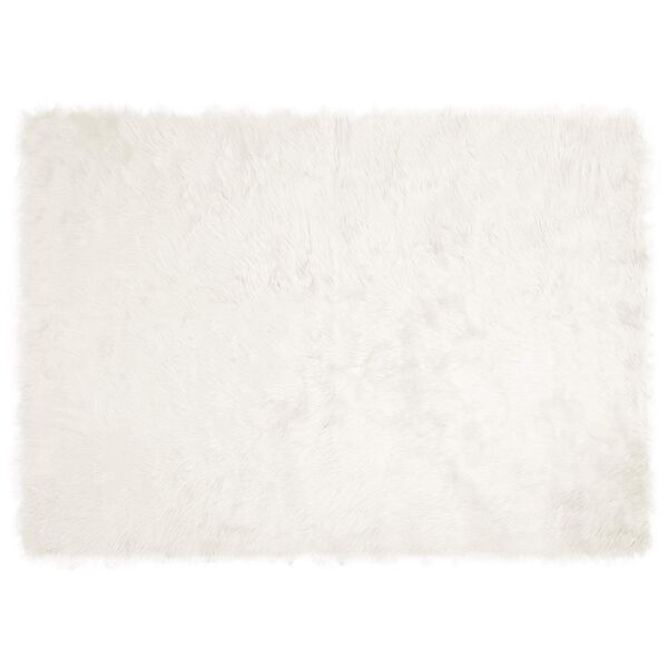 vidaXL Faux Sheepskin Rug Tafalla White 120 x 170 cm Polyester
