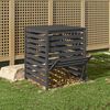 vidaXL Composter Grey 82.5x82.5x99.5 cm Solid Wood Pine