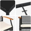 vidaXL Garden Dining Set 5 pcs Black Poly Rattan