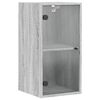 vidaXL Wall Cabinet with Glass Doors Grey Sonoma 35x37x68.5 cm