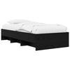 vidaXL Bed Frame with Shelf Black Oak 80 x 200 cm Engineered Wood