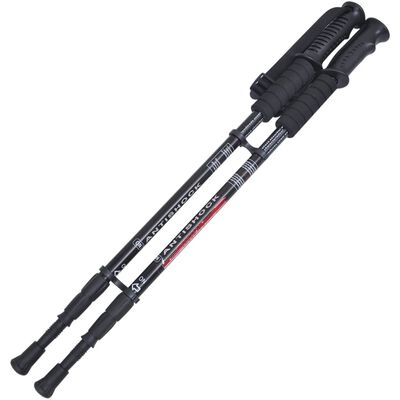 4 Nordic Walking Poles with Plastic Handles and Wrist Straps