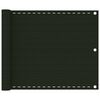 vidaXL Balcony Screen Dark Green 75x400 cm HDPE
