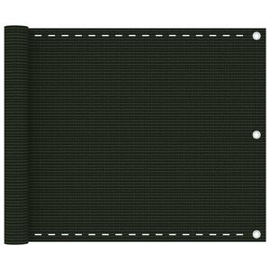 vidaXL Balcony Screen Dark Green 75x400 cm HDPE