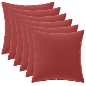 vidaXL Cushion Cover 6 pcs HEERLEN Wine Red 30 x 30 cm Polyester