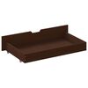 vidaXL Bed Frame without Mattress Dark Brown Solid Pinewood 160x200 cm (322086+321988)