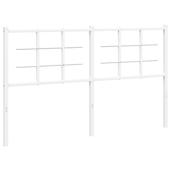 vidaXL Metal Headboard White 150 cm