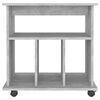 vidaXL Rolling Cabinet Concrete Grey 60x45x60 cm Engineered Wood