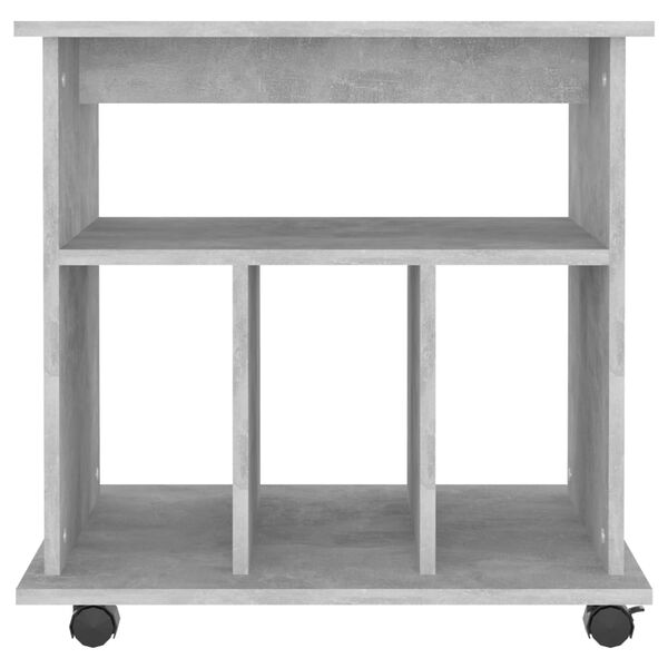 vidaXL Rolling Cabinet Concrete Grey 60x45x60 cm Engineered Wood