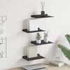 vidaXL Floating Shelf Wall-mounted 4 pcs Black 30 x 18 x 2.5 cm Steel