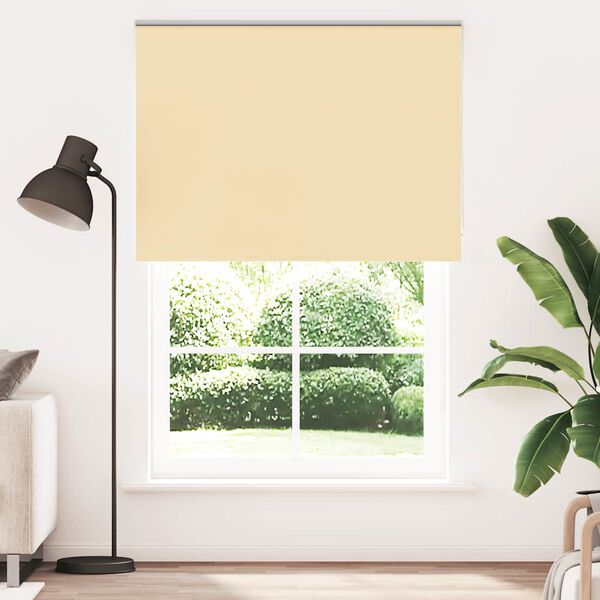 vidaXL Roller Blind Blackout Beige 165x210 cm Fabric Width 161.6 cm Polyester