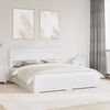 vidaXL Bed Frame with Headboard White 200 x 200 cm Engineered Wood