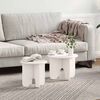 vidaXL Coffee Table 2 pcs White Solid Pine wood
