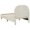 vidaXL Toddler Bed Frame with Headboard Cream 70 x 140 cm Velvet