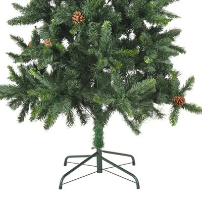 vidaXL Artificial Christmas Tree with Pine Cones Green 180 cm