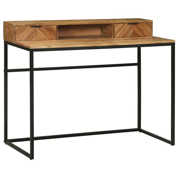 vidaXL Computer Desk with Drawer with Storage Brown 110 x 50 x 87 cm