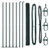 vidaXL Fence Post Green 10 x 1.5 m (25 mm mesh) Steel and PVC