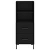 vidaXL Highboard Black 34.5x34x180 cm Engineered Wood