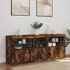 vidaXL Sideboard with LED Lights Smoked Oak 162x37x67 cm