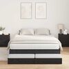 vidaXL Storage Bed Frame with Drawer Black Oak 140 cm Engineered Wood